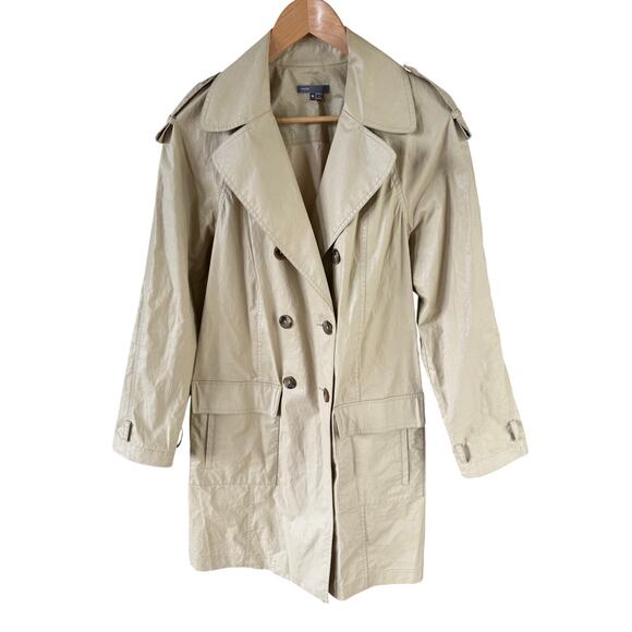 Vince Tan Water Repellent Trench Coat Sz M Old Money Classic Heritage MSRP $495 - Picture 3 of 10